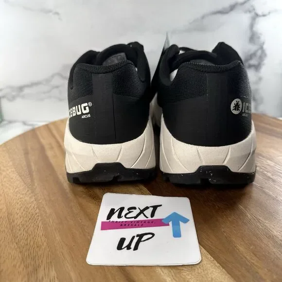 Mens size 10.5-Icebug Arcus RB9X Black/White Trail Hiking Outdoor Running Shoes - Picture 4 of 9